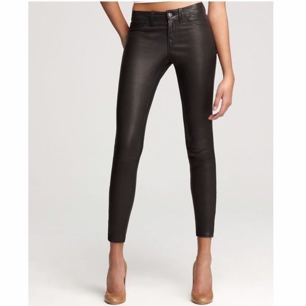 J Brand L8001 Stretch Leather Pant 27 NEW Mid Rise - Picture 2 of 12